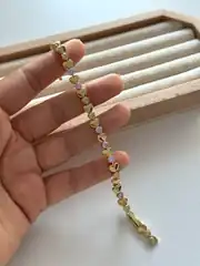 14K Xuping Seri Renkli Taşlı Kalp Bileklik 2
