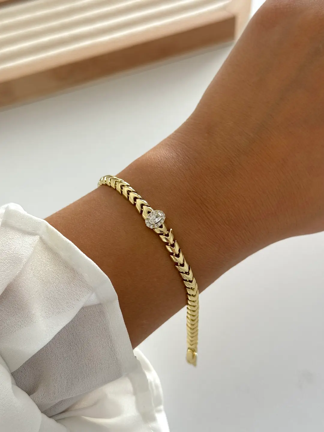 14k xuping seri oval taşlı bileklik 