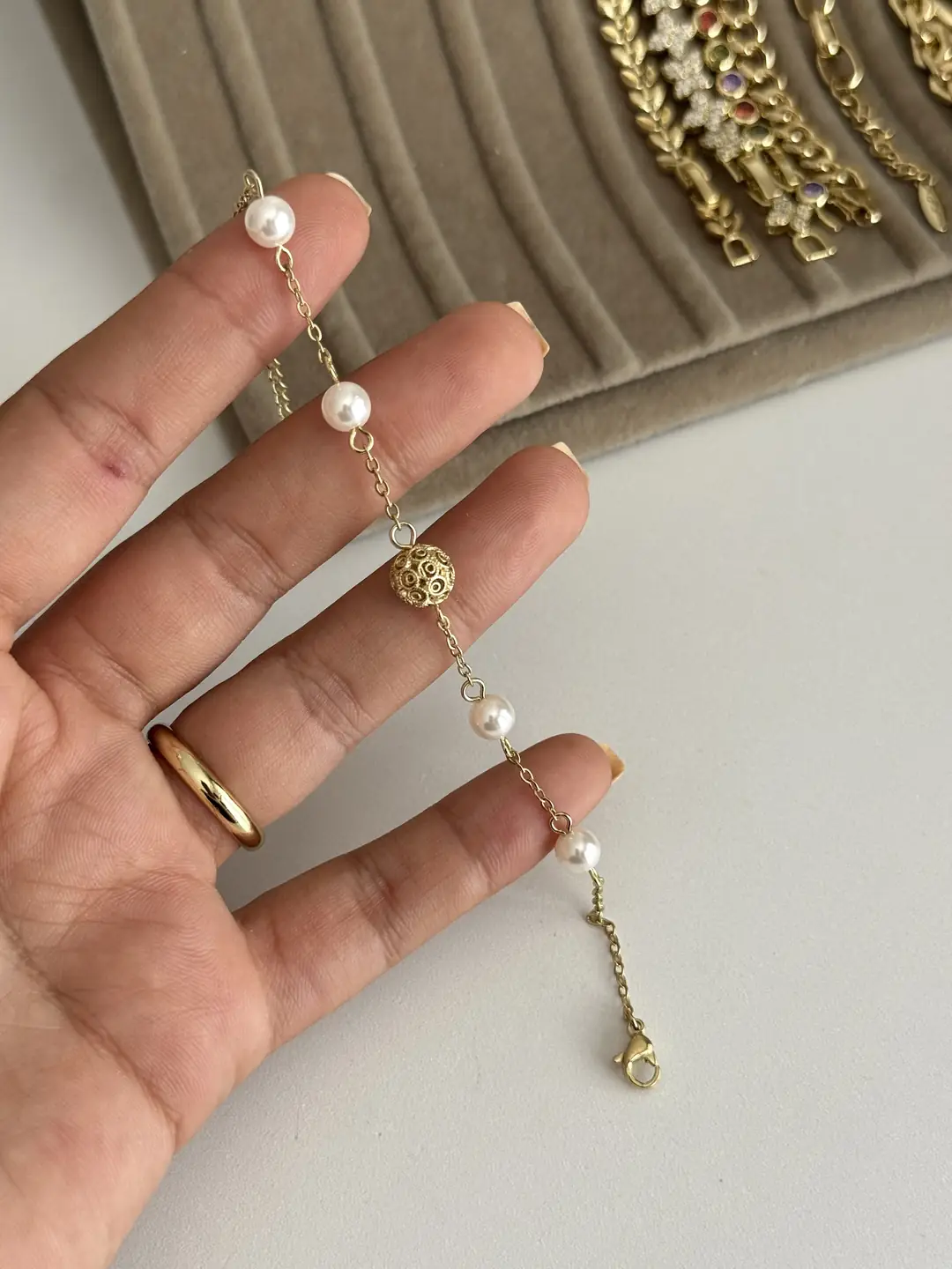 14K Xuping Seri İncili Bileklik