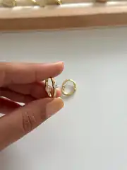 14k xuping seri çift tektaşlı küpe  2