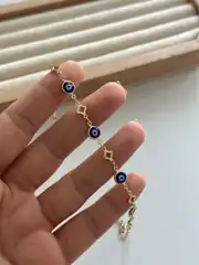 14k xuping seri yonca detaylı nazar bileklik  2