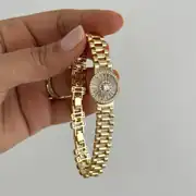 14K Altın Kaplama Saat Kordon Bileklik 1