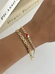 14K Altın Kaplama U Model Bileklik 2