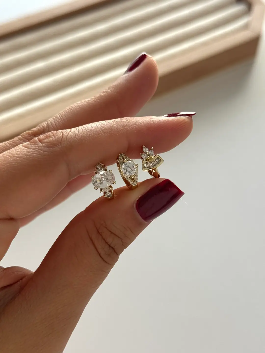 14K Xuping Seri 3lü Küpe Seti