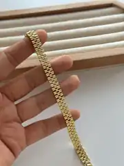 14k Altın Kaplama Kalın Marka Model Bileklik  2