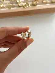 14k Xuping Seri Lotus Küpe 1