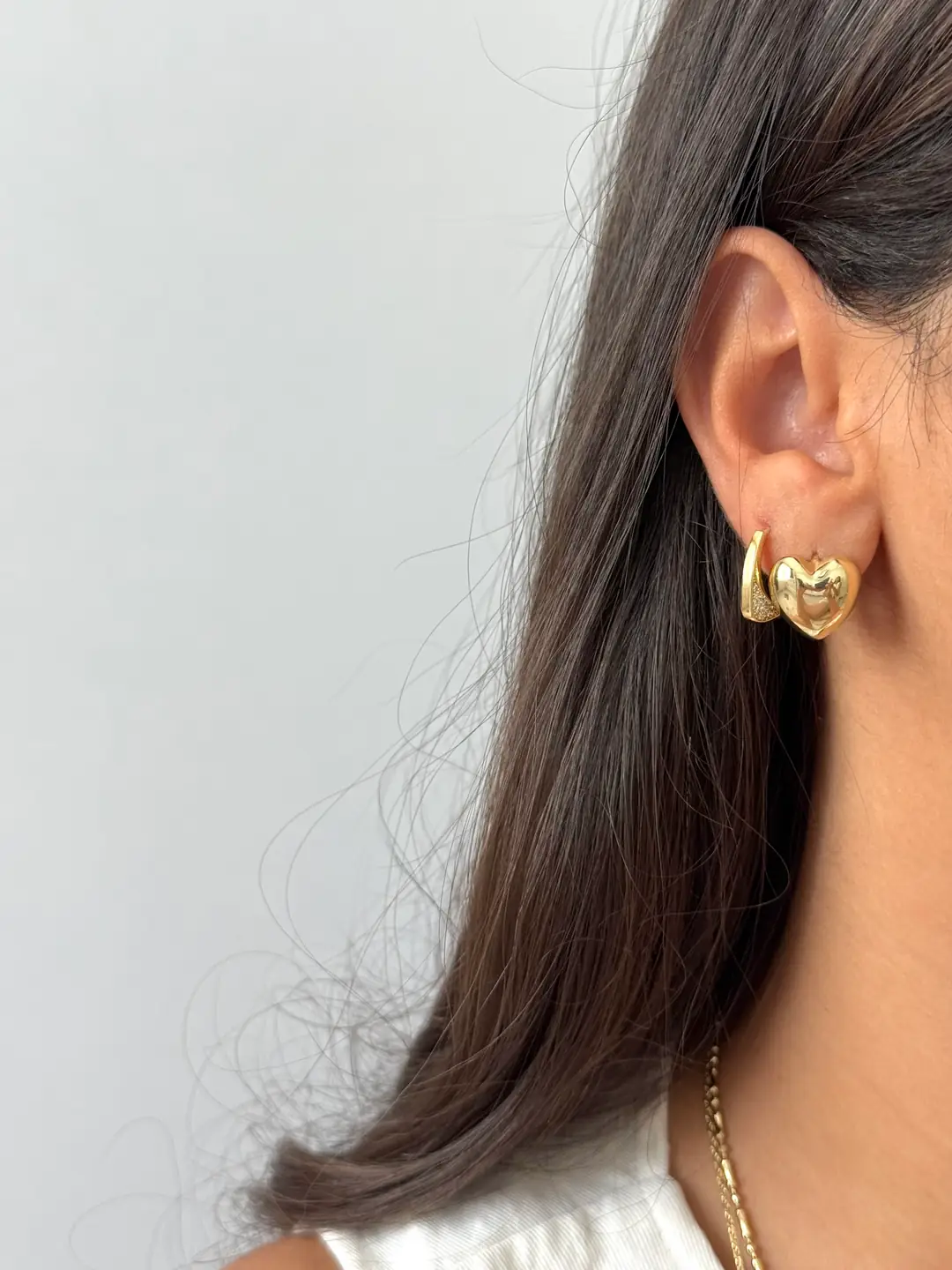 14K Xuping Seri Kalp Küpe