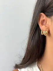 14K Xuping Seri Kalp Küpe 1