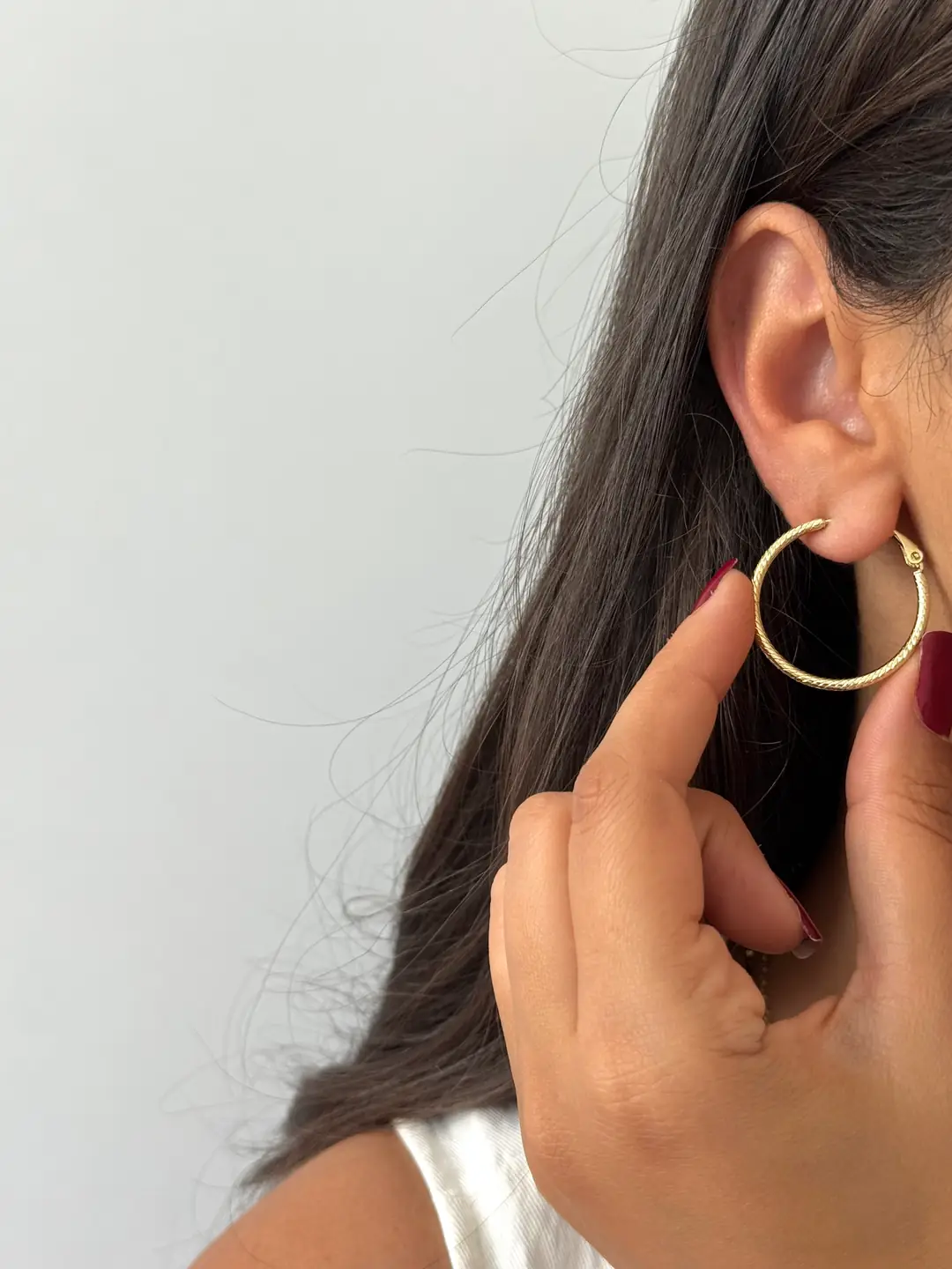 14K Xuping Seri Halka Küpe