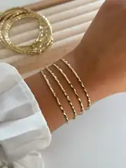14K Xuping Seri Telkari Bileklik 19 cm  4