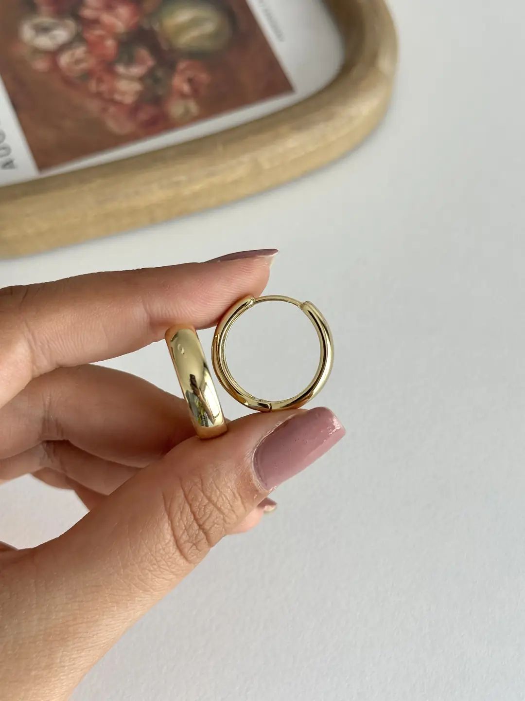 14K Xuping Seri Halka Küpe