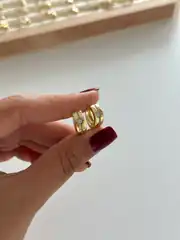 14K Xuping Seri Yıldızlı Halka Küpe  1