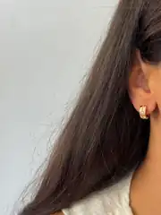 14K Xuping Seri Yıldızlı Halka Küpe  2