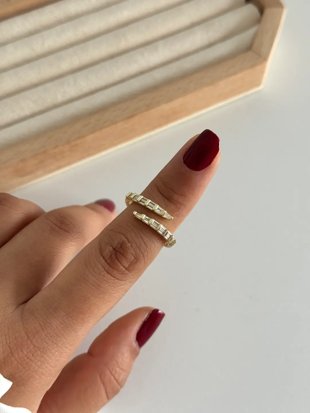 14k xuping seti ayarlanabilir yüzük 