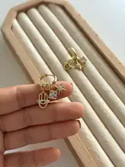 14k Xuping Seri Charm Küpe  2