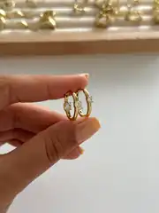 14k xuping seri çift tektaşlı küpe  1