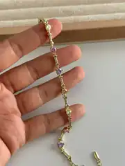 14k xuping seri pastel renkli kalpli bileklik  3