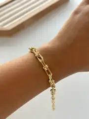14k Altın Kaplama Marka Model Bileklik  1