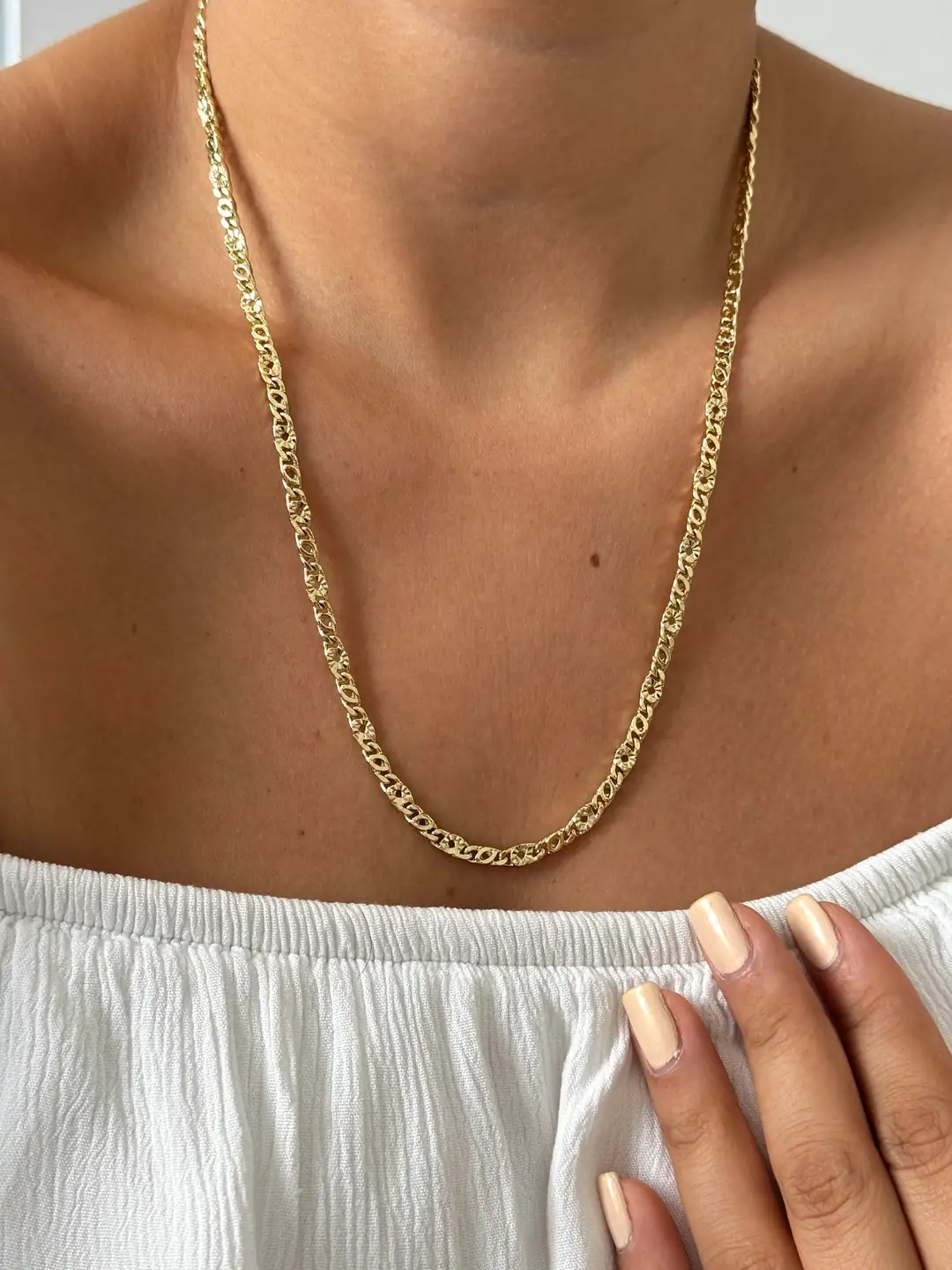 14K Xuping Seri Kolye 55 Cm