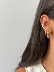 14K Xuping Seri Tek Delikte Çoklu Görünümlü Kalp Küpe 2