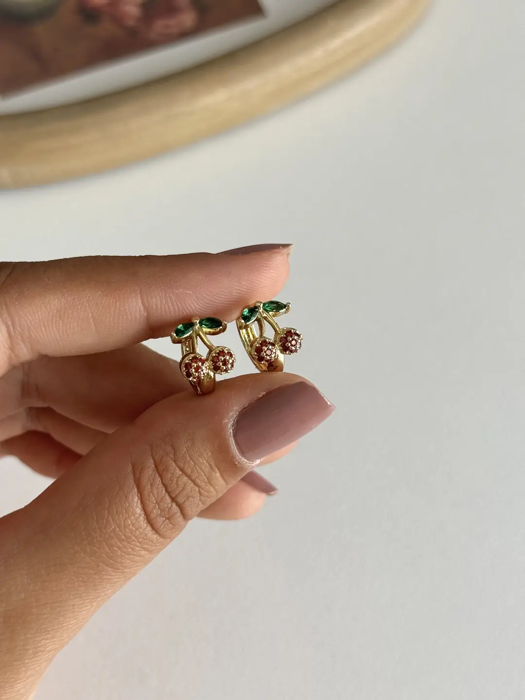 14K Xuping Seri Kiraz Küpe