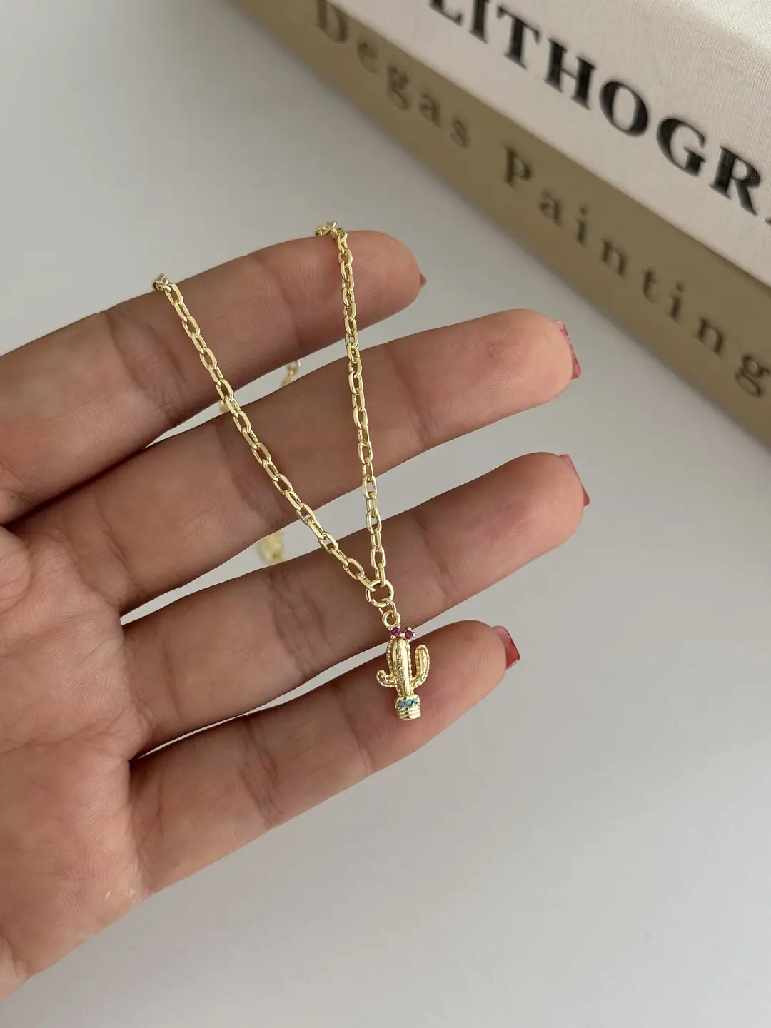 14K Altın Kaplama Kaktüs Halhal