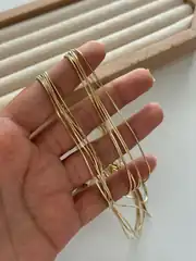 14K Xuping Seri İnce Yılan Kolye 60 Cm 2